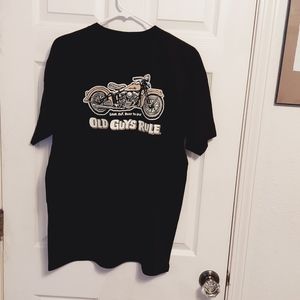 NWOT old guys rule biker Tee
